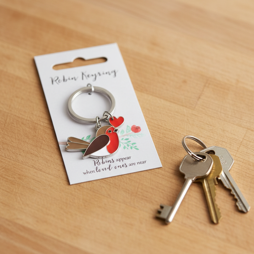 Garden Robin Keyring