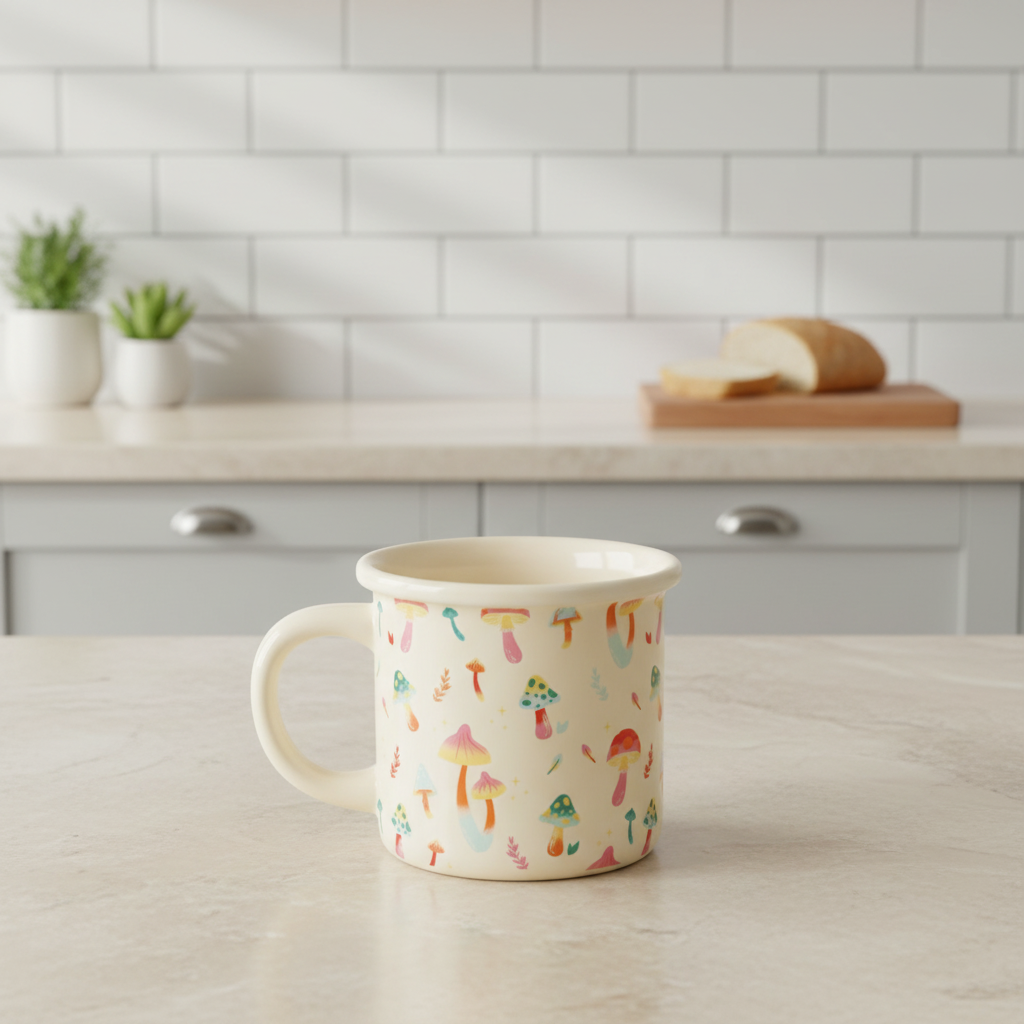 Funky Fungi Mushroom Print Mug
