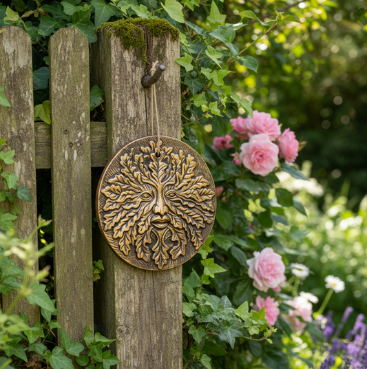 Bronze Terracotta Green Man Plaque