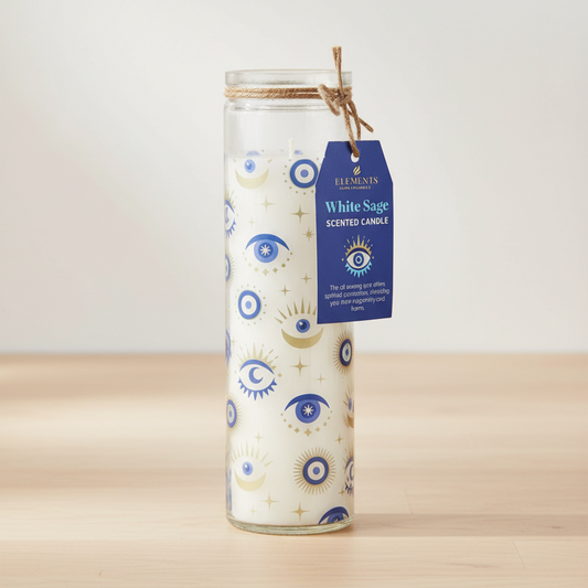 All Seeing Eye White Sage Tube Candle