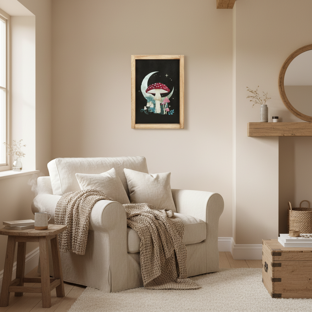 Forest Mushroom Framed Wall Print